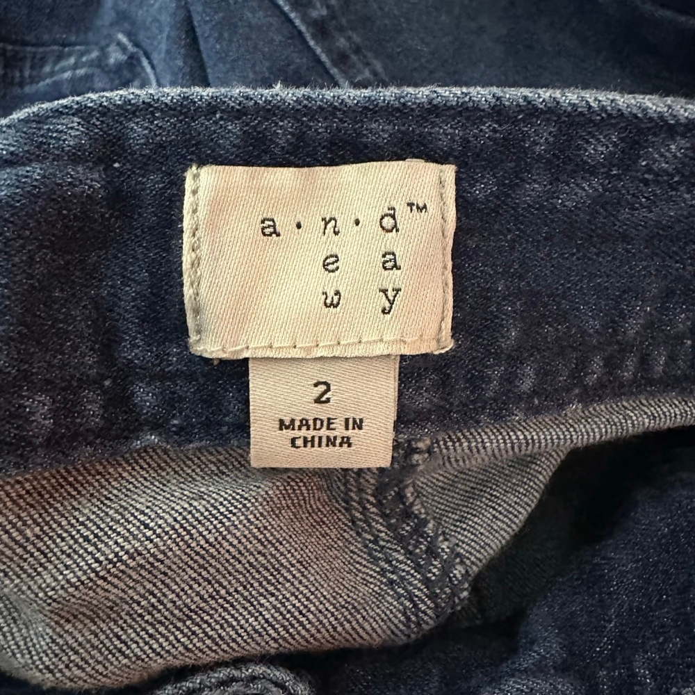 Women's A New Day Blue Denim Button Front A-Line Skirt Size 2 Button Down Belt - Picture 13 of 13